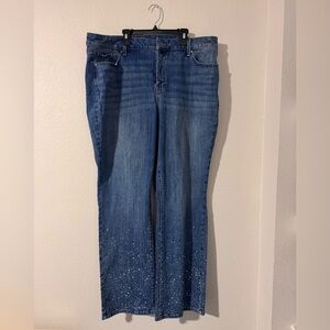 Talbots CRYSTAL HEM BARELY BOOT JEANS - Size 20